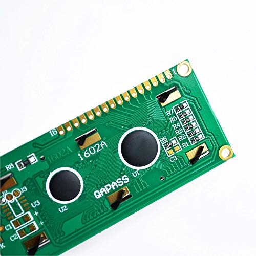 Treedix HD44780 1602 LCD-Displaymodul DC 5V 16x2 Zeichen LCD Weiß auf Blau Hintergrundbeleuchtung + IIC I2C Modul Schnittstellenadapter kompatibel mit Arduino Uno Raspberry Pi