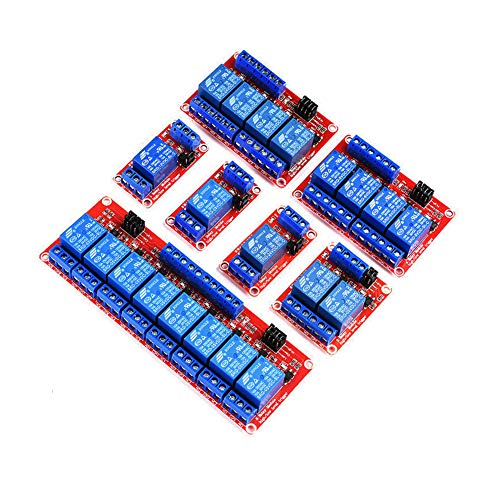 Módulo de relé Treedix de 5-12V con aislamiento por optoacoplador, placa de control de relé compatible con Arduino UNO R3, Raspberry Pi, DSP, AVR, PIC y ARM