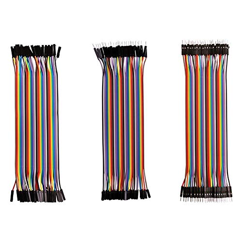 Treedix 120 fils de pontage pour breadboard 20 cm, câbles Dupont multicolores pour projets électroniques DIY