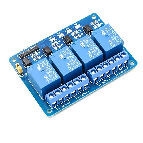 Treedix Módulo de relé de 4 canales, 12V, optoacoplador, disparador de nivel alto o bajo, compatible con PLC, IoT, Arduino y hogar inteligente