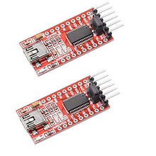 Treedix 2 pezzi 3.3V 5V FT232RL FTDI Mini adattatore da USB a TTL, scheda compatibile con porta Arduino Mini