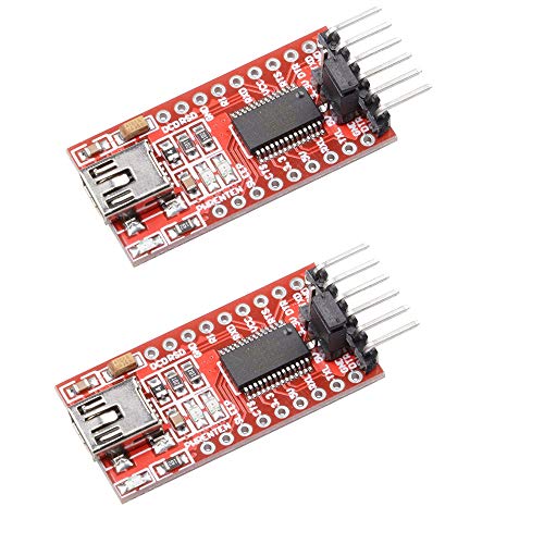 Treedix 2 piezas 3.3V 5V FT232RL FTDI Mini USB a TTL Adaptador compatible con puerto Arduino Mini