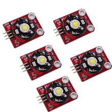 Treedix 5er-Set DIY 3W 180~210lm 6000~7000K LED-Hochleistungsmodul Weiß, kompatibel mit Arduino (funktioniert mit offiziellen Arduino-Boards)
