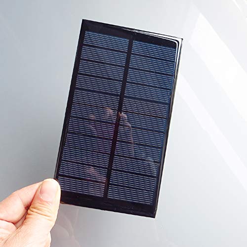 Treedix Panel Solar de Polisilicio, Cargador de Batería de Célula Solar con Pegamento, Kit de Módulo de Panel Solar Pequeño para Proyectos DIY, Silicio Policristalino