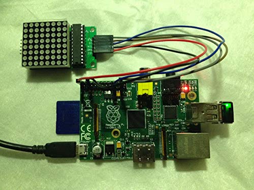 Module d'affichage à matrice de points Treedix MAX7219 4 en 1 compatible avec microcontrôleur Arduino avec câble 5 broches