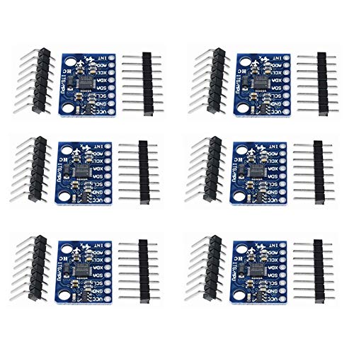 Treedix 6-teiliges MPU-6050 Modul 3-Achsen-Gyroskop 3-Achsen-Beschleunigungssensor kompatibel mit Arduino Raspberry Pi