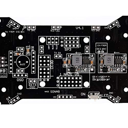 Treedix CC3D PDB PCB Carte de distribution d'alimentation avec BEC 5/12V, buzzer et LED compatible QAV250
