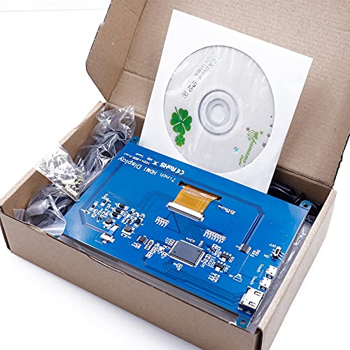 Treedix Monitor LCD HDMI da 7 pollici con Touch Screen Capacitivo, 1024x600, compatibile con Raspberry Pi 4/3, Banana Pi/Pro, Windows 10/8/7