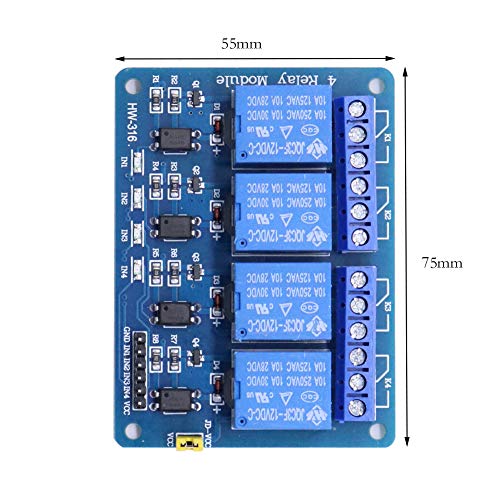 Module de relais Treedix 5V 2, 4, 8 canaux avec isolation par optocoupleur, carte de contrôle de relais compatible avec Arduino UNO R3, Raspberry Pi, DSP, AVR, PIC, ARM