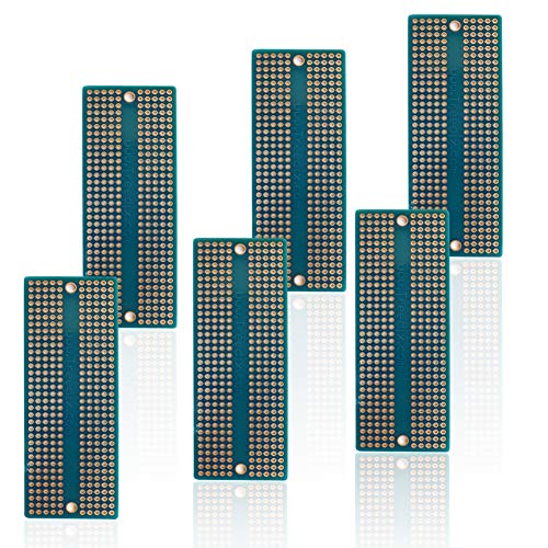 Treedix Placa de pruebas soldable PCB Prototipo Shield de doble cara con orificios estañados y chapados en oro
