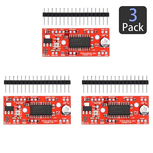 Treedix EasyDriver Shield stappenmotordriver met enkelvoudige pinheaders, compatibel met Arduino