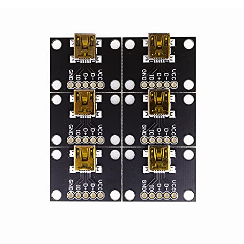 Treedix Carte d'extension USB Type-C, Type-A, Micro USB et Mini USB, convertisseur PCB avec connecteur femelle série Basic