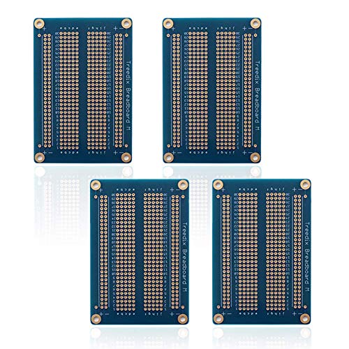 Treedix Placa de pruebas soldable PCB Prototipo Shield de doble cara con orificios estañados y chapados en oro