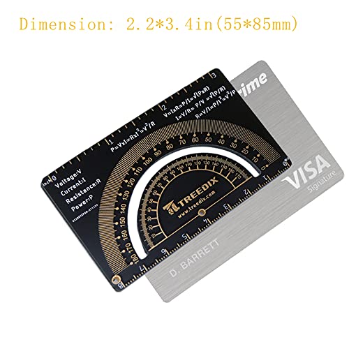 Treedix Lot de 2 règles PCB multifonctions 3 pouces, outil de mesure pour longueur d'onde, diodes Schottky, diodes Zener, résistances, condensateurs, puces IC, composants SMD, diodes et transistors pour ingénieurs en électronique