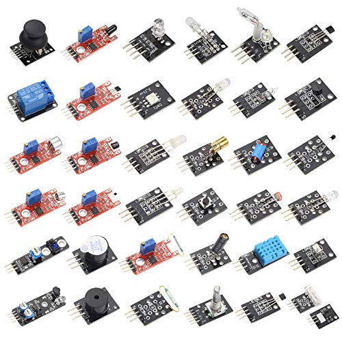 Treedix 37個のセンサーモジュールキット、Arduinoプロジェクト、電子プロジェクト、UNO、Mega2560と互換性あり