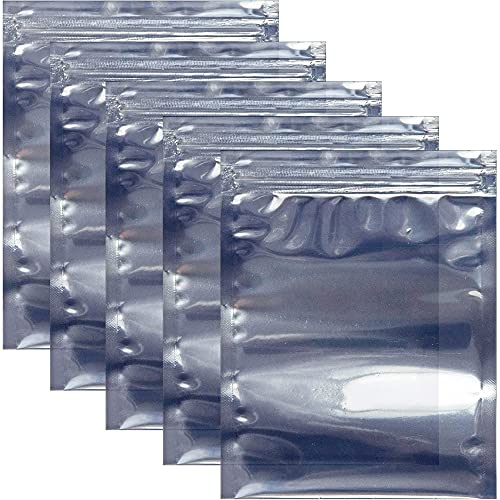 Treedix 50 bolsas antiestáticas resellables, bolsas protectoras planas de apertura superior para dispositivos electrónicos, placas base, discos duros, tiras LED y placas PCB (15x20 cm / 6x8 pulgadas)