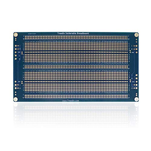 Treedix Placa de pruebas soldable PCB Prototipo Shield de doble cara con orificios estañados y chapados en oro