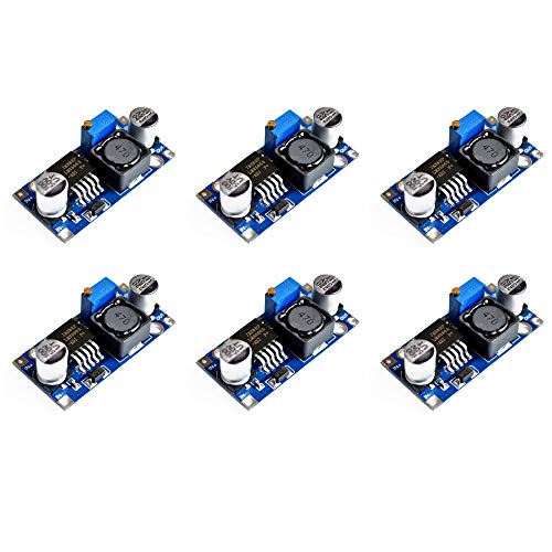 Treedix 6 pezzi LM2596 DC-DC 3A Buck Step-Down Modulo di alimentazione, regolatore di tensione ad alta efficienza