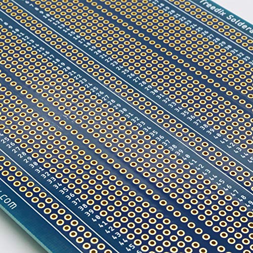Treedix Placa de pruebas soldable PCB Prototipo Shield de doble cara con orificios estañados y chapados en oro