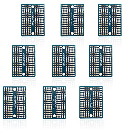 Treedix Placa de pruebas soldable PCB Prototipo Shield de doble cara con orificios estañados y chapados en oro