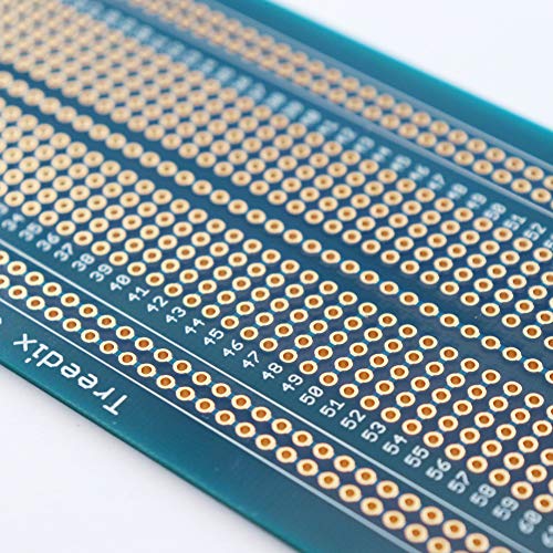 Treedix Placa de pruebas soldable PCB Prototipo Shield de doble cara con orificios estañados y chapados en oro